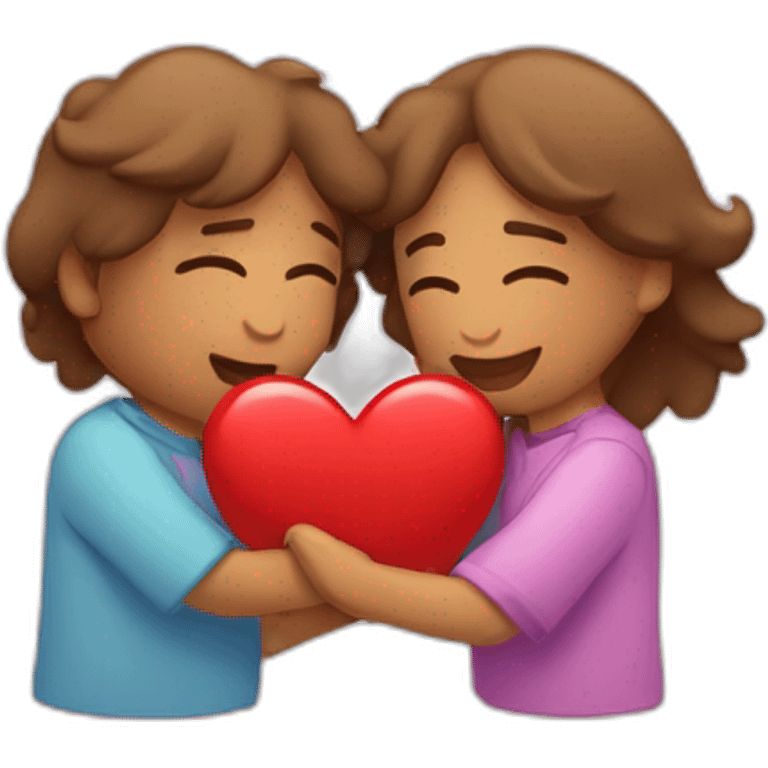 abrazo corazones flores emoji