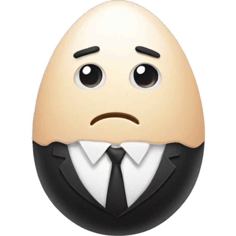 egg with face and suit emoji