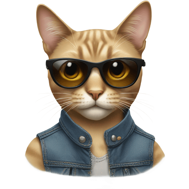 Cat with sunglasses emoji