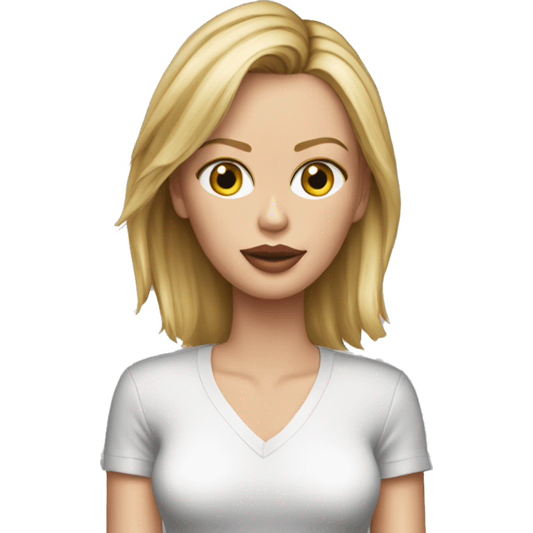 ultra realistic charlize theron wearing shirt emoji