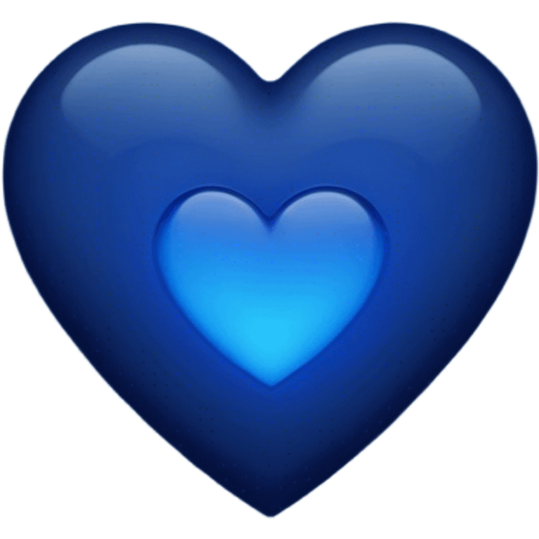 Dark blue heart with Night in the middle  emoji