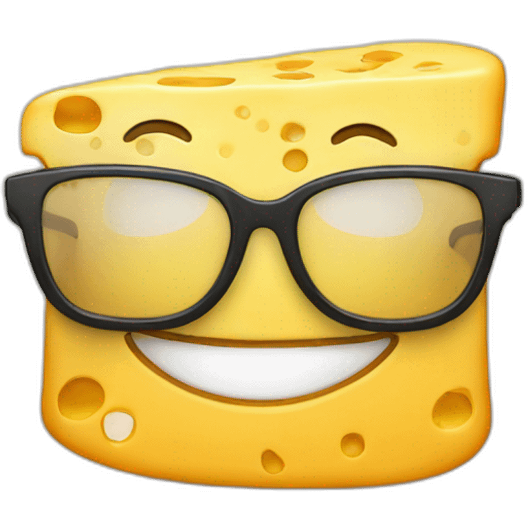 Chees Whit glasses emoji