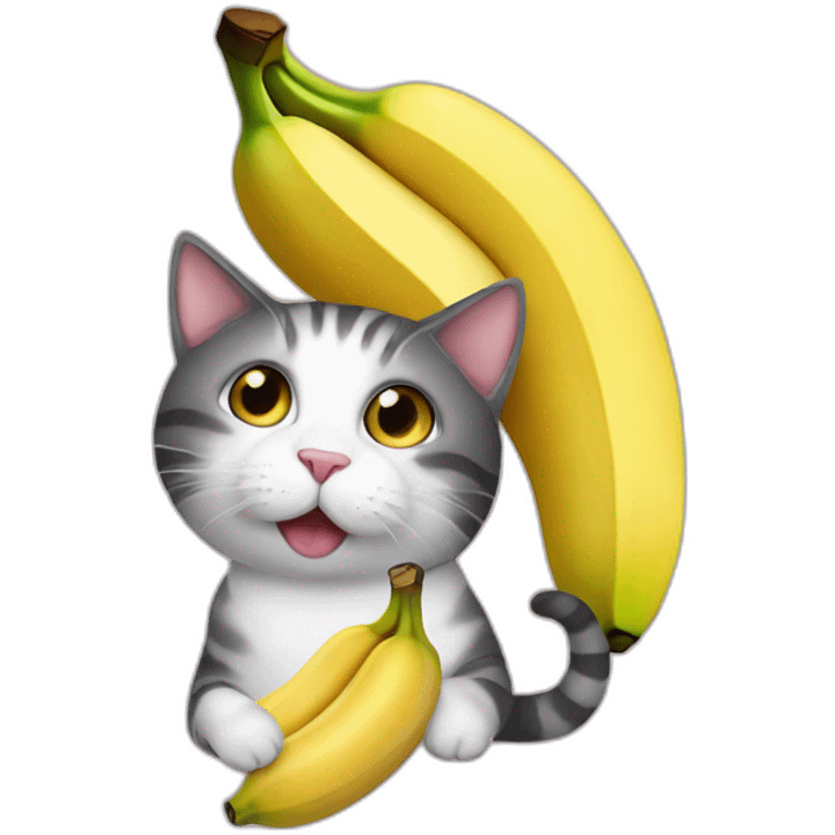 cat with e banana emoji