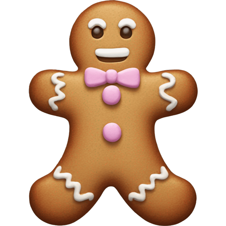 Pastel gingerbread man emoji