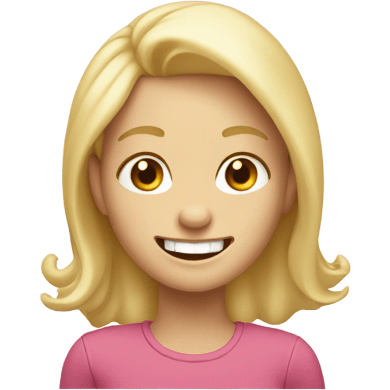 Crooked tooth blonde girl emoji