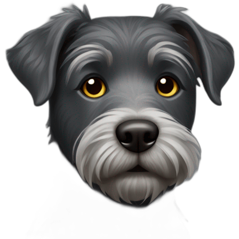 black gray terrier lab scruffy emoji