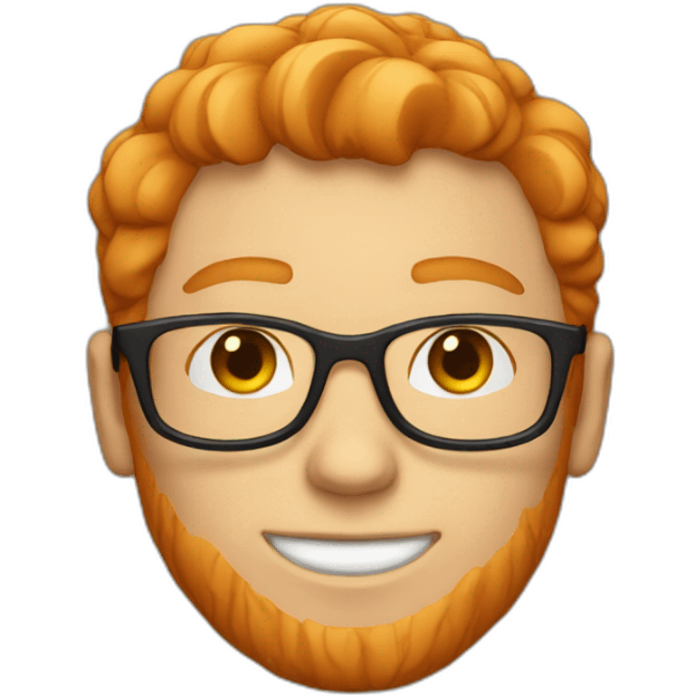 ginger guy with glasses with short hair and stubble emoji