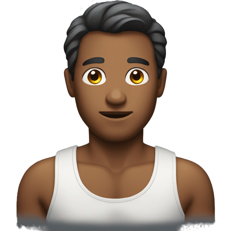 Man with shirt off emoji