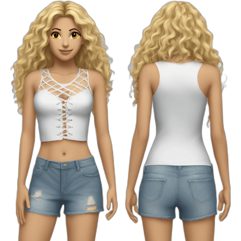 shakira realistic laced top emoji