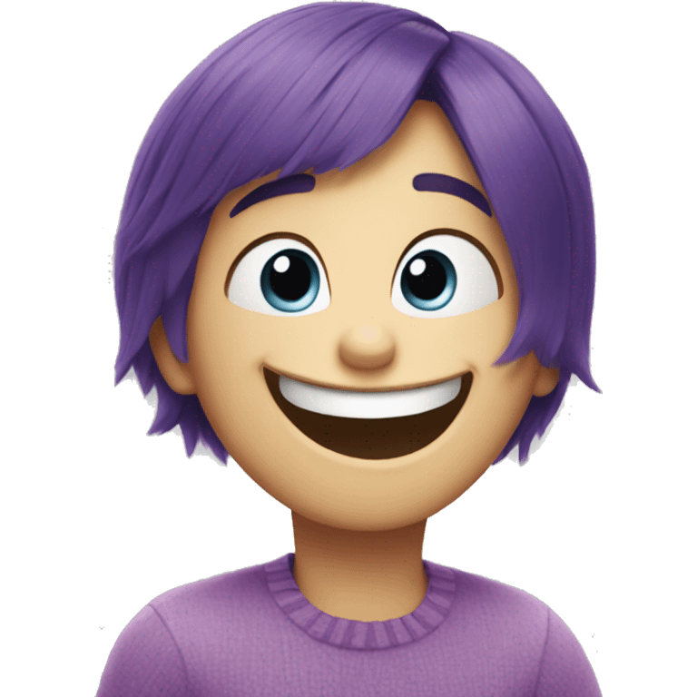 the face of a happy in inside out emoji