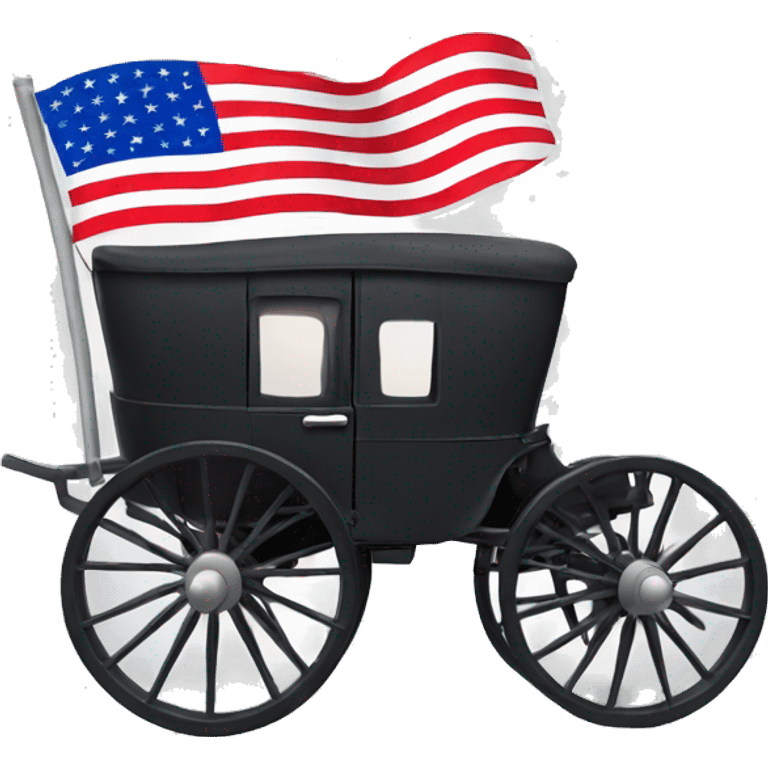 Amish buggy with American flag emoji