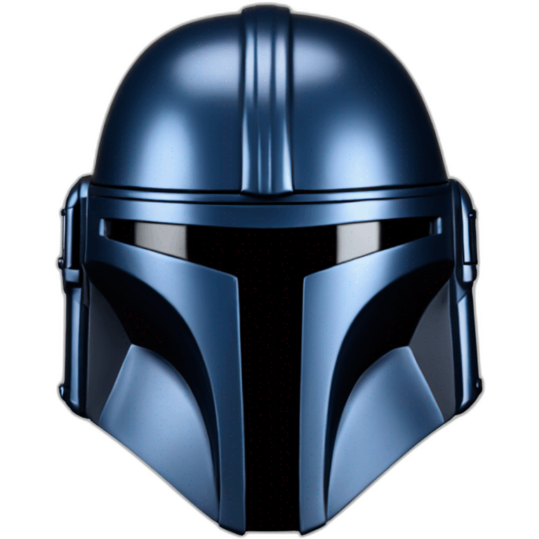 mandalorian helmet blue and black emoji