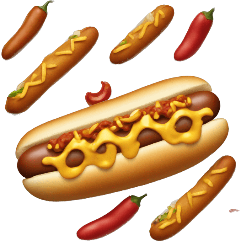 Chili cheese dog emoji