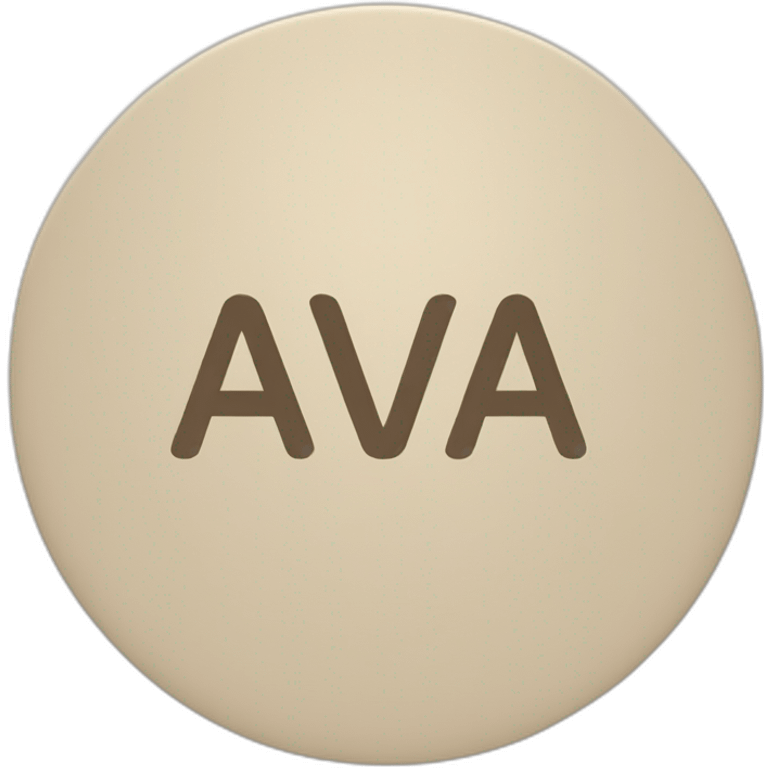 text "AVVA" in a beige circle emoji