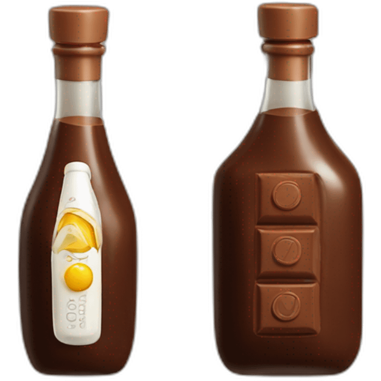 Chocolates in the form of liquor bottles emoji