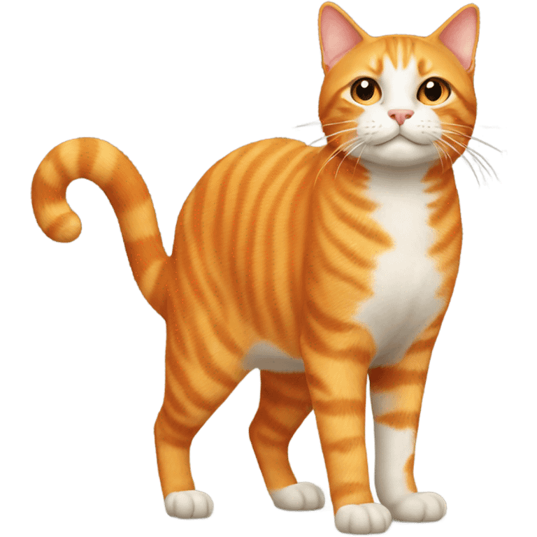 orange cat standing up  emoji