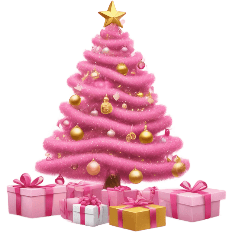 Pink christmas emoji