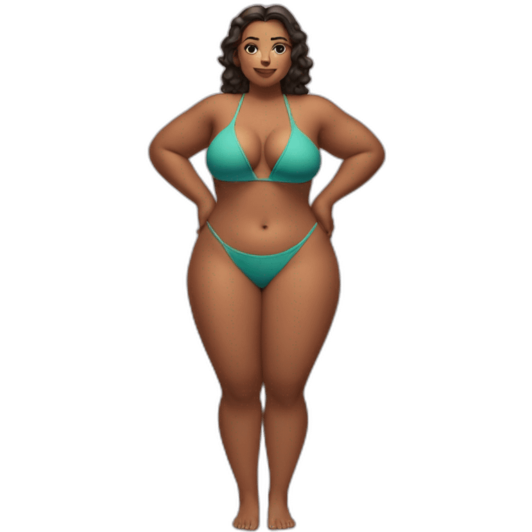 Slim-Thicc woman swimsuit posing (athletic build, perfect body, hourglass figure) emoji