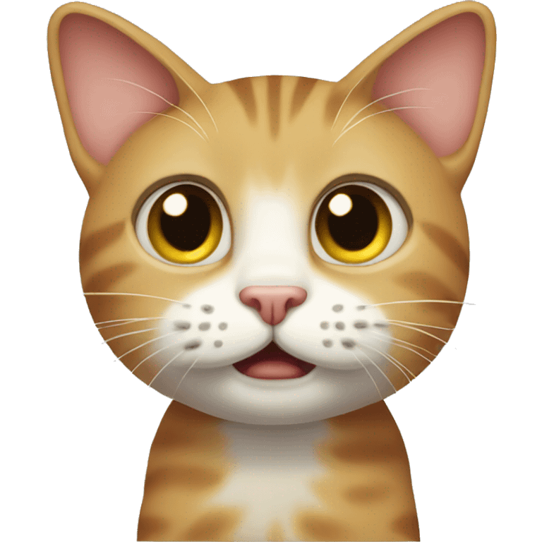 the nervous cat emoji