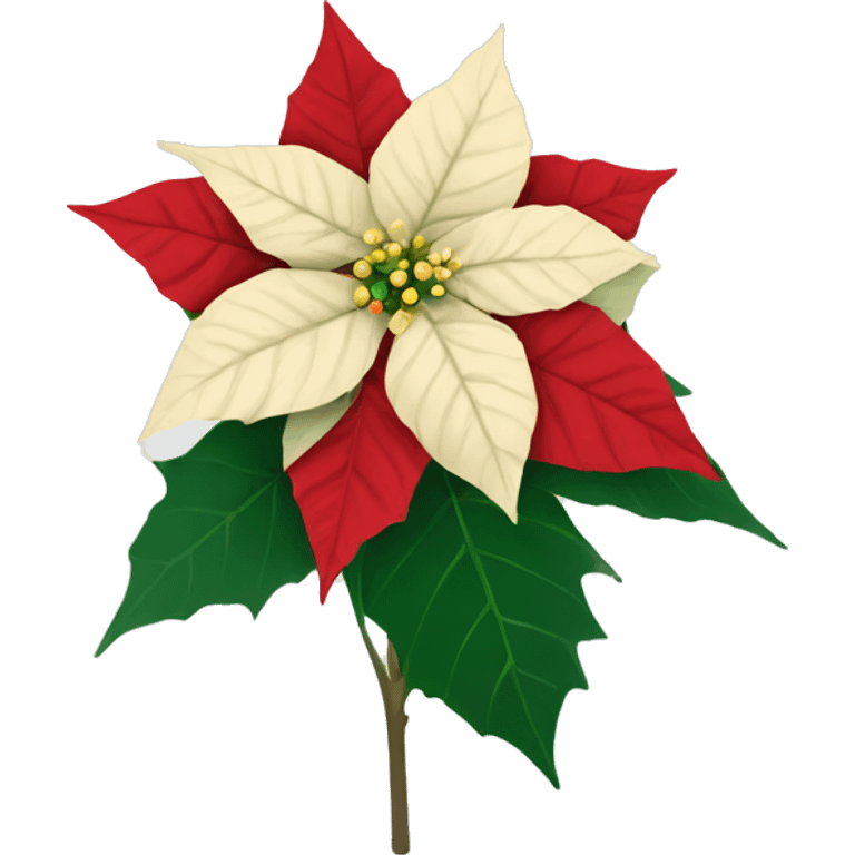 Poinsettia flower emoji