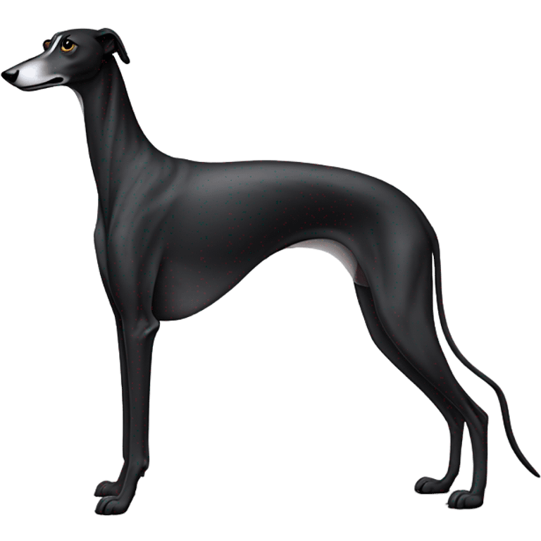 black greyhound white background emoji