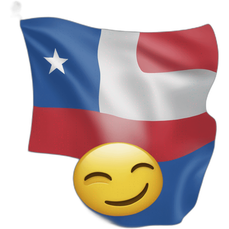 Bandera Dominicana en el cielo emoji