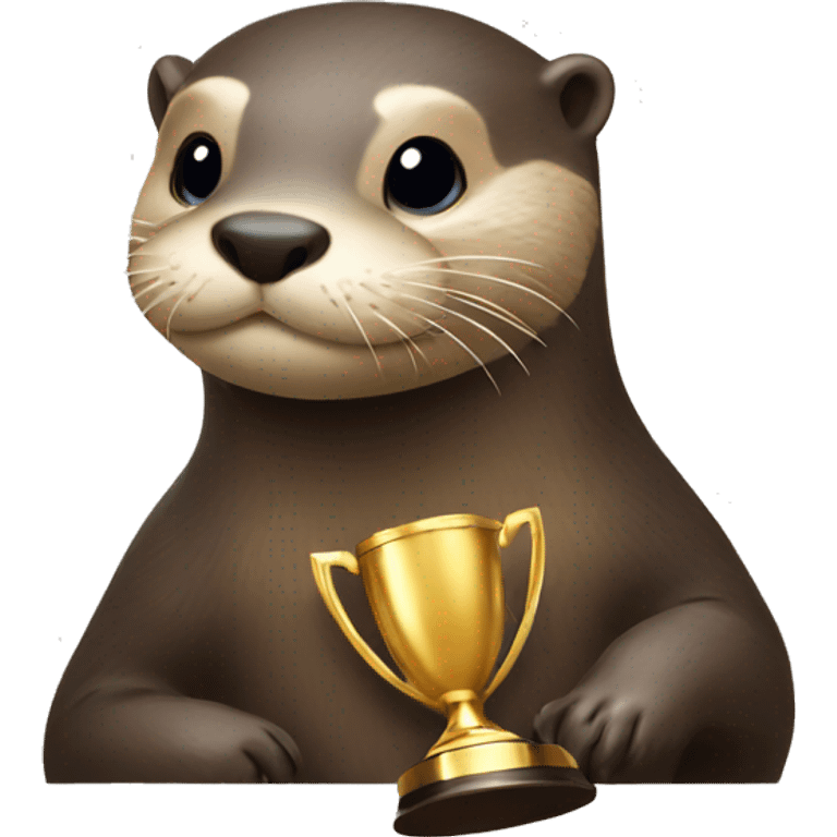 otter with trophy emoji