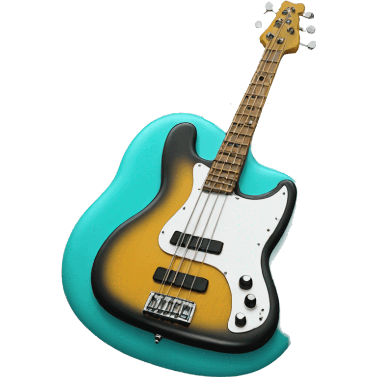 Ocean turquoise bass guitar emoji