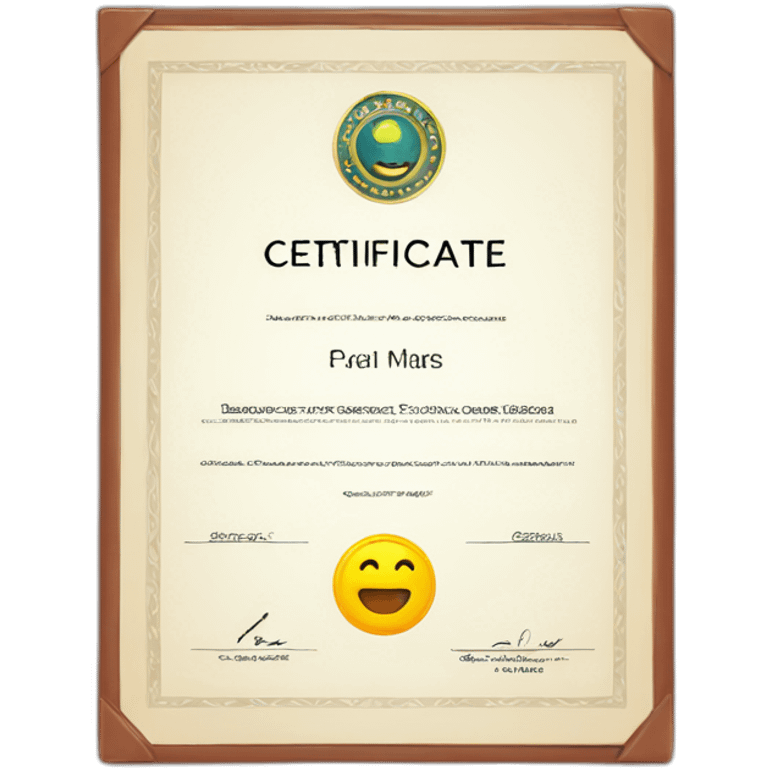 training certificate emoji