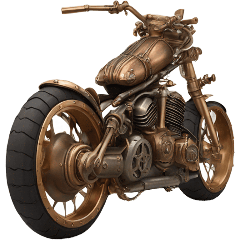 steampunk motorbike  rear emoji