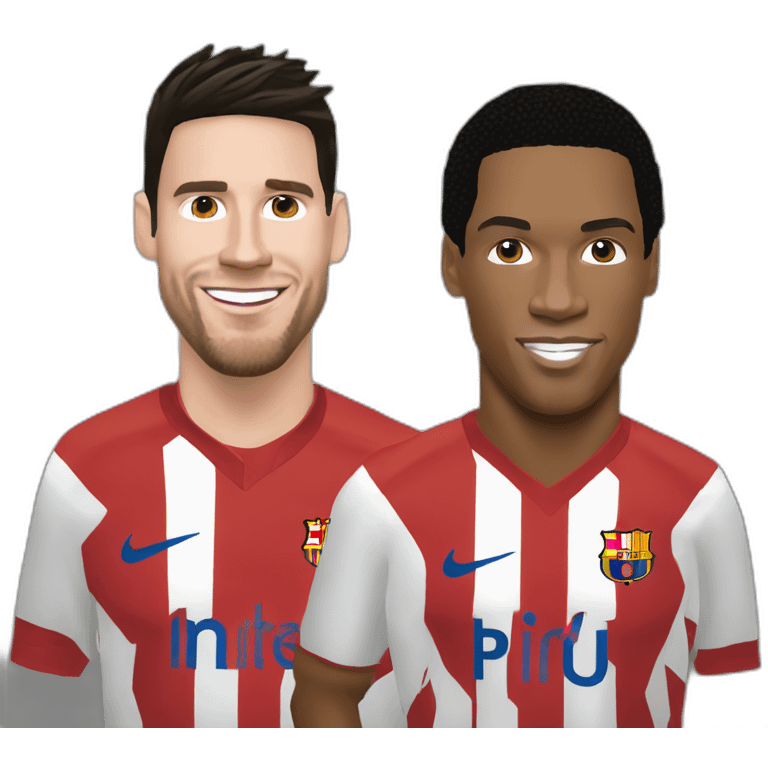 Messi Ronaldo et Ronaldinho emoji