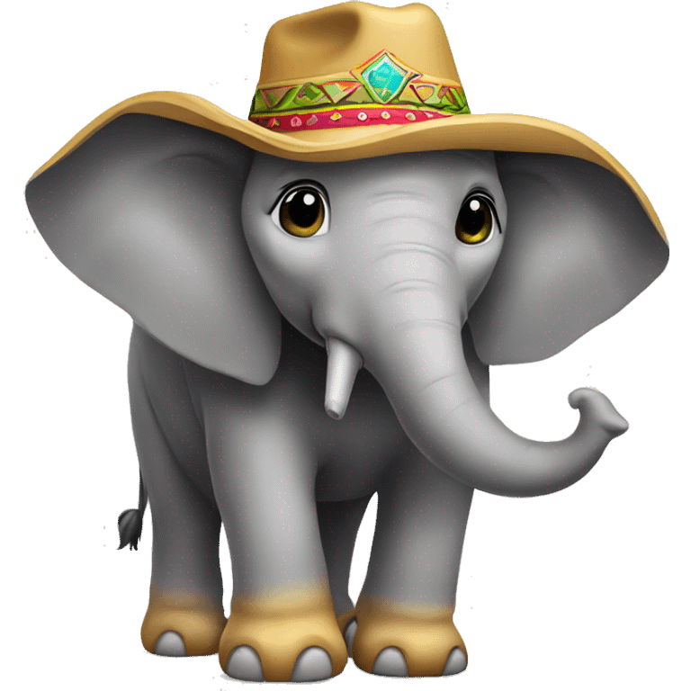 Elefante con sombrero  emoji