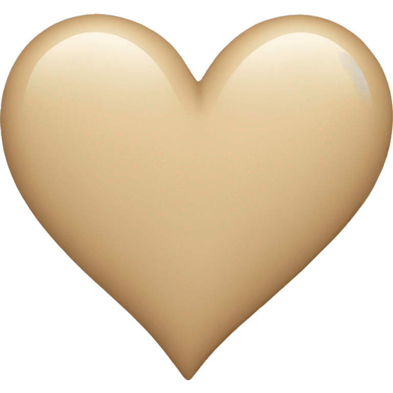 beige heart emoji