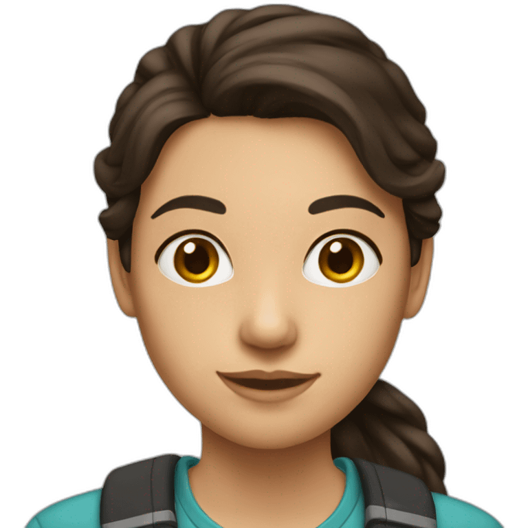 student brunette emoji