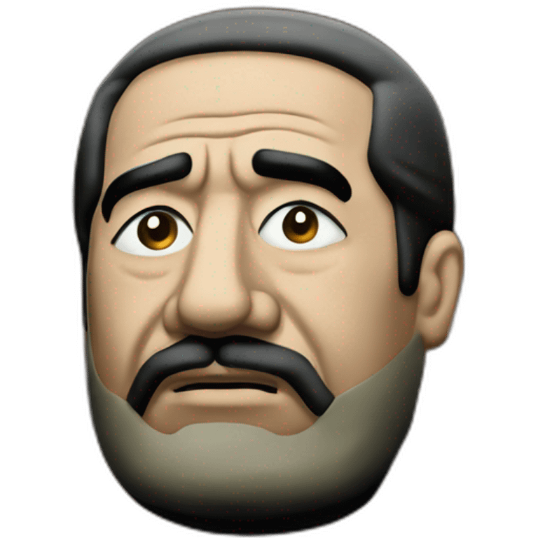 Saddam lays in a Cave emoji