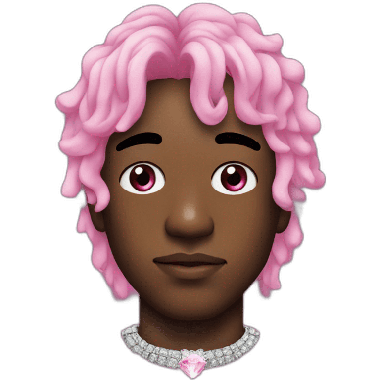 Lil Uzi vert with pink diamond in forehead emoji