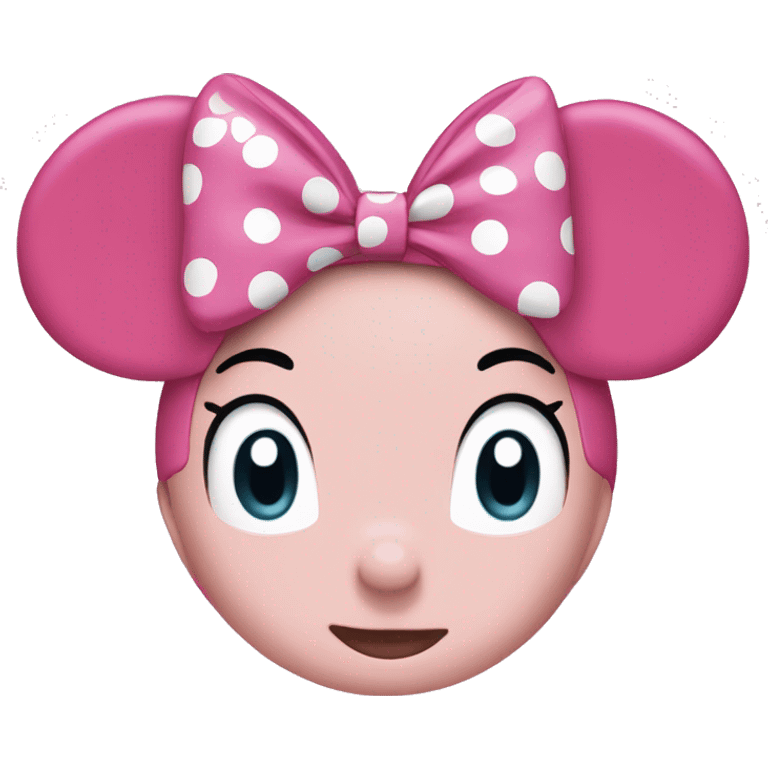 Disney Minnie ears in pink  emoji