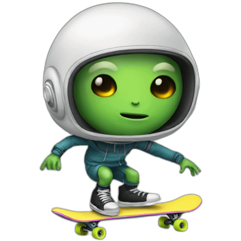 alien skater emoji