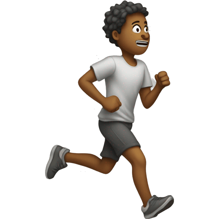 person running in rags emoji