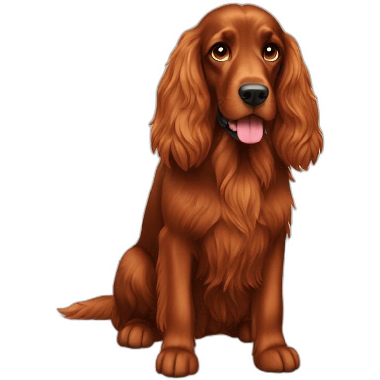 Dog irish setter full body emoji