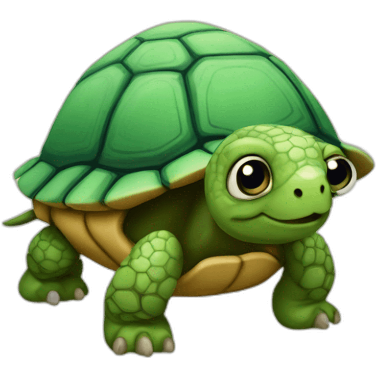 Tortue sur un chien emoji