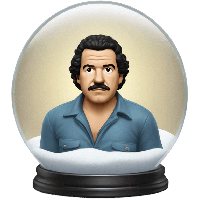 pablo escobar in snowing ball emoji