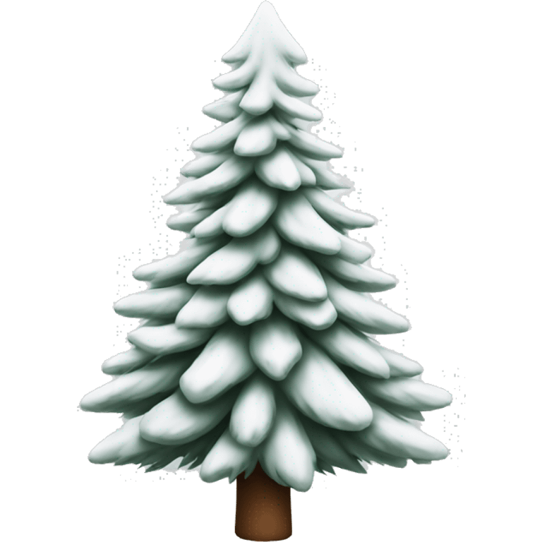  actual white fir christmas tree isolated.  emoji