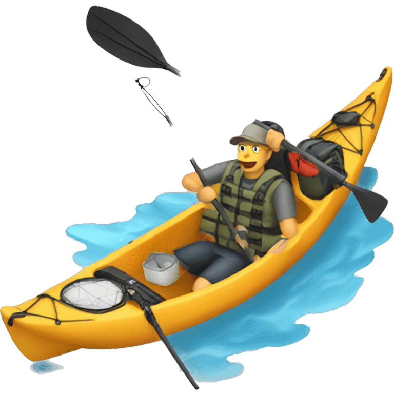 Kayak fishing emoji