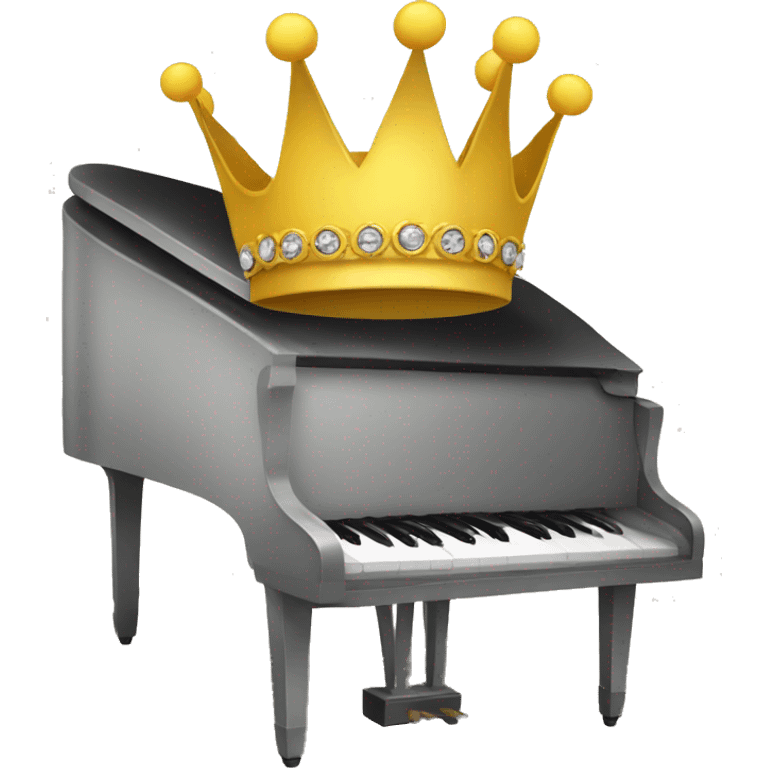 a piano with a crown emoji