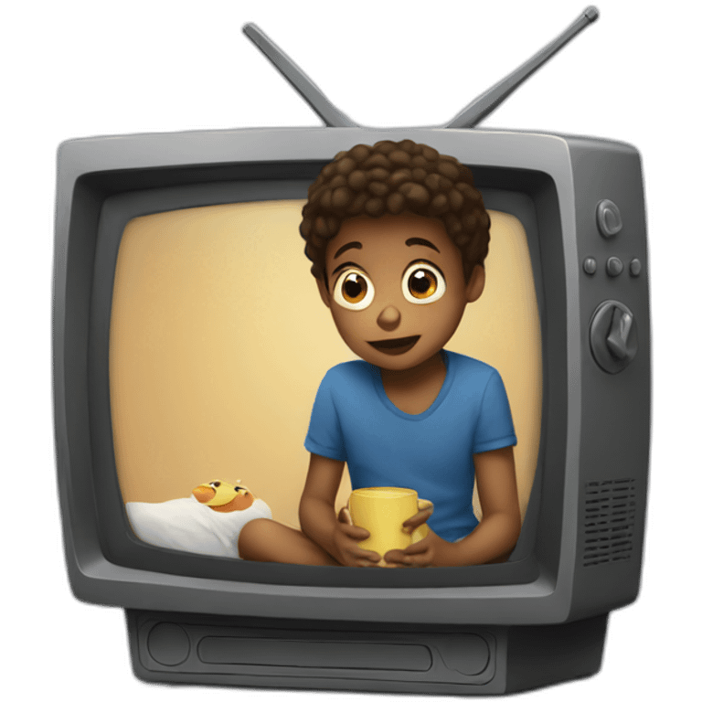 A child watching tv emoji