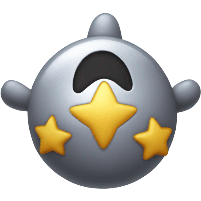 Gray Kirby being a Mario power up star but it’s circle emoji