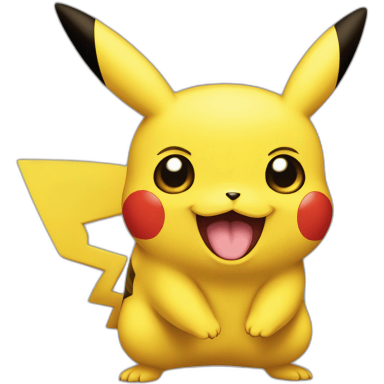 Pokémon Pikachu sticking out his tongue emoji