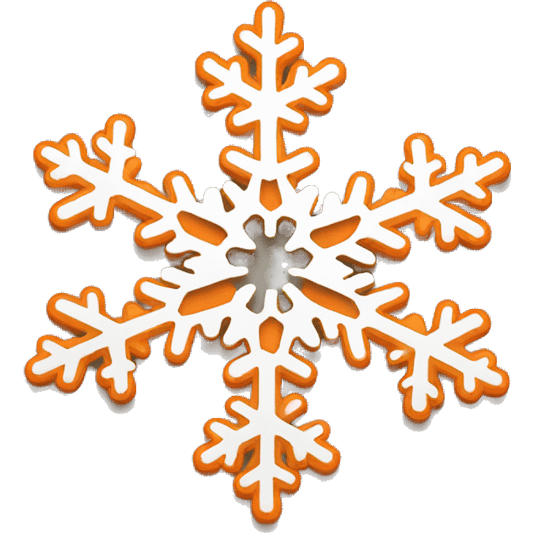 Orange snowflake  emoji