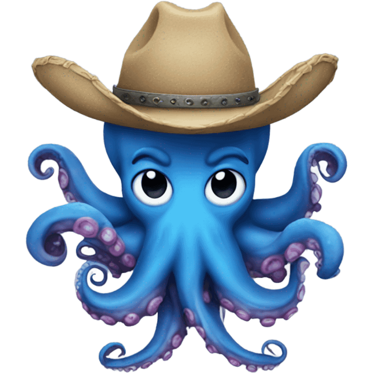 blue octopus cowboy  emoji